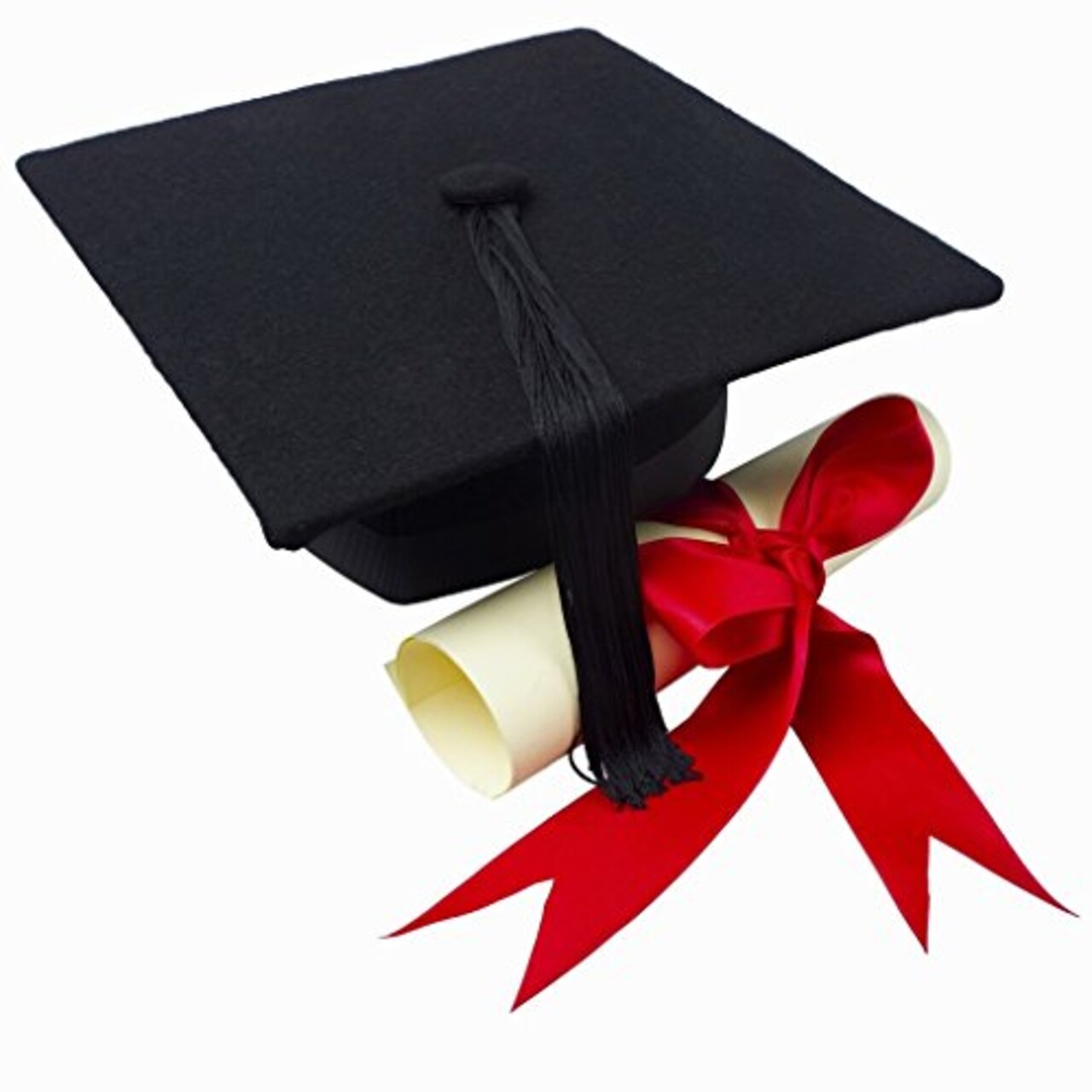 Black Graduation Cap and Diploma Edible Icing Image for 8 inch round cake